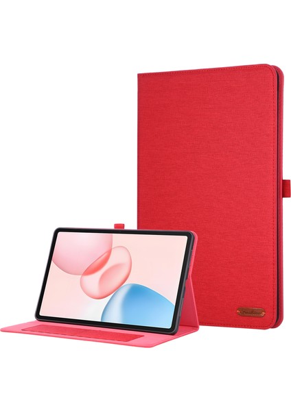 Honor Pad 10 Standlı Kart Tutucu Kumaş Dokulu Deri Tablet Kılıfı (Yurt Dışından)