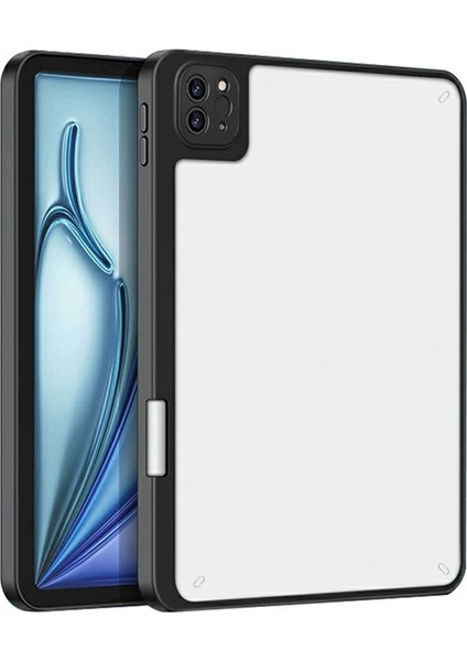 iPad Air 13 (2025) / (2024) / Pro 12.9 (2022) Kalem Tutuculu Akrilik + Pc Mat Kapak (Yurt Dışından)
