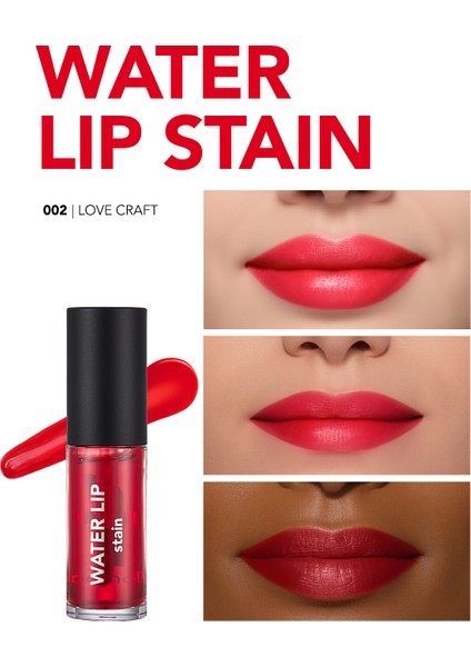 Water Lip Stain Yoğun Renk Veren Uzun Süre Kalıcı Mat Dudak Tint'i (002 Love Craft) 8682536042178 fiyatları