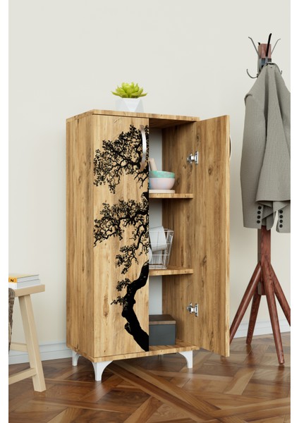 Orman Izi 3 Raflı Çok Amaçlı Dolap Mutfak Salon Banyo Ofis Salon Dolabı fiyatları