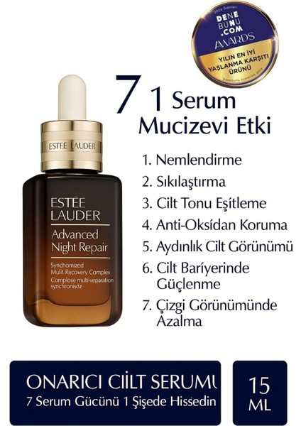 Cilt Bakım Seti -Advanced Night Cream, Serum, Göz Kremi, Yaşlanma Karşıtı Krem, Kaş Kalemi, Maskara fırsatları
