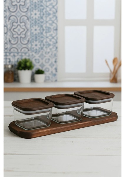 Nero - Enzo - 7 Parça Cam Kahvaltılık Kahvaltı Takımı Kahvaltı Seti