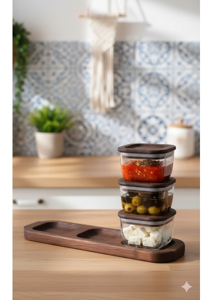 Nero - Enzo - 7 Parça Cam Kahvaltılık Kahvaltı Takımı Kahvaltı Seti modelleri