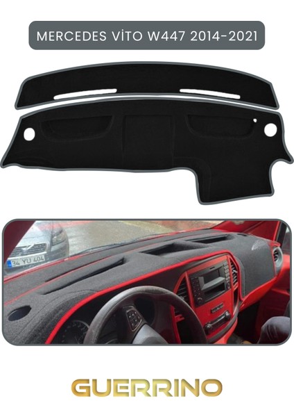 Mercedes Viano W447 2014+TORPİDO Koruma Halısı Gri Kenar