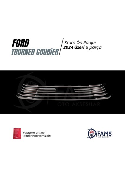 Ford Tourneo Courier Krom Ön Panjur 8 Parça 2024 Üzeri Paslanmaz Çelik fiyatları