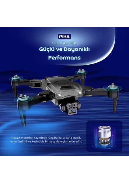 S85 Free Pro – 2 Batarya, 40 Dakika Uçuş, 1080P Çift Esc Kamera, Fırçasız Motorlu Drone modelleri