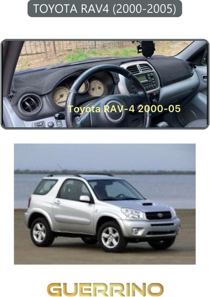 Toyota Rav4 (2000-2005)TORPİDO Koruma Halısı Gri Kenar