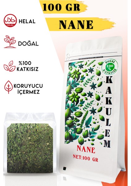 Sertifikalı Gaziantep Nizip Usulü Kurutulmuş Nane 100 gr