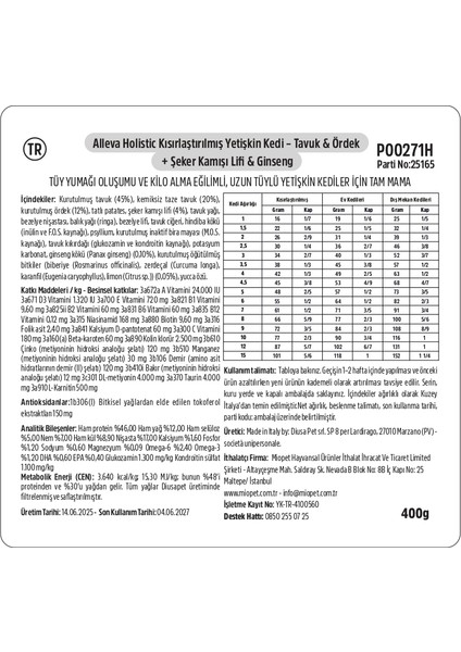 Holistik Tavuk & Ördek Tahılsız Yetişkin & Kısırlaştırılmış Kedi Maması 0,4 kg fırsatları