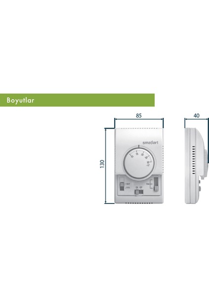 TR-110M Mekanik Fancoil Termostat modelleri