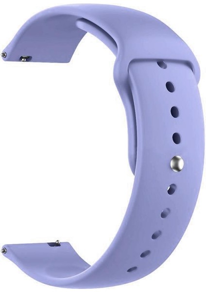 Saf Renkli Silikon Saat Kayışı 22 mm (Yurt Dışından)