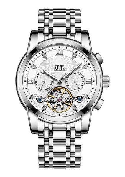 Stil 10 Mekanik Saat Çin Fabrikası Özelleştirilmiş Yeni Moda Erkek Saat Yüksek Kalite Tam Otomatik Mekanik Saat Su Geçirmez Aydınlık Saat (Yurt Dışından)