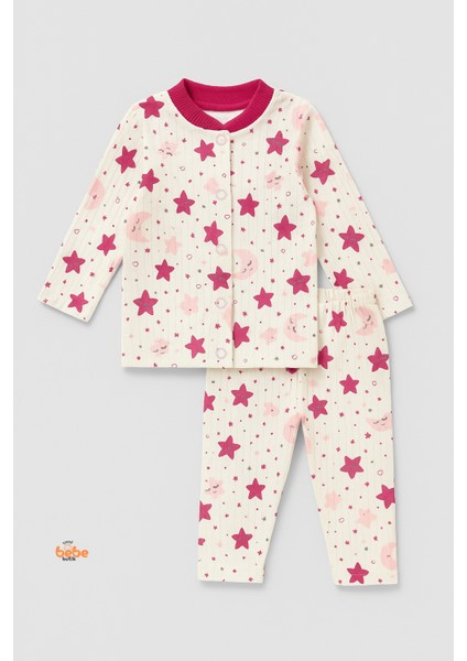 2’li Takım Rahat Uyku Seti Sevimli Ay Yıldız ve Bulut Desenli Unisex Bebek Pijama Takımı 9-12 Ay modelleri
