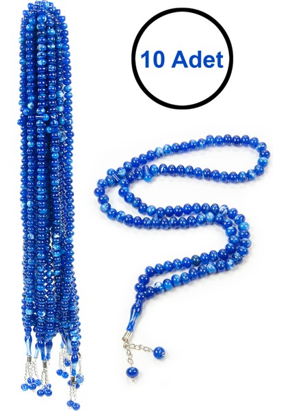 10 Adet 99LU Namaz Tesbihi 10MM Hac Umre Hediyelik - Lacivert