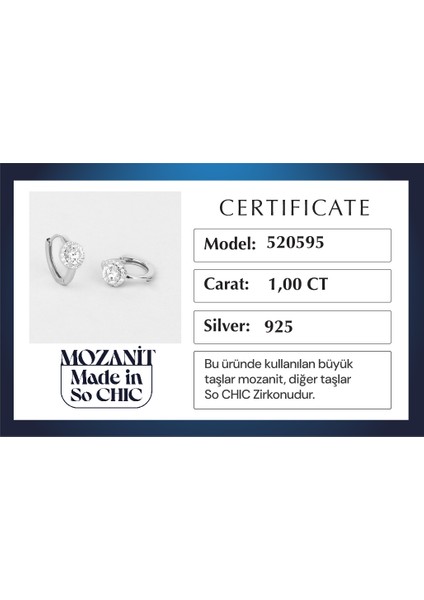 Mozanit Dansı 18 Ayar Beyaz Altın Kaplama Gümüş Küpe indirimleri