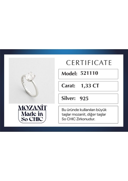 Mozanit Büyüsü 18 Ayar Beyaz Altın Kaplama Gümüş Yüzük indirimleri