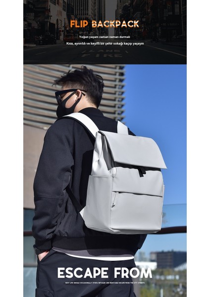 Yeni Rahat Moda Üst Düzey Iş Banliyö Bilgisayar Sırt Çantası Erkek Manyetik Flap Tasarım Seyahat Sırt Çantası (Yurt Dışından) modelleri