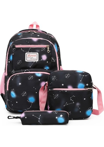 Baskılı Gündelik 3 Parçalı Sırt Çantası (Yurt Dışından)