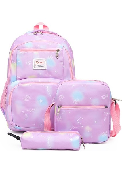 Baskılı Gündelik 3 Parçalı Sırt Çantası (Yurt Dışından)