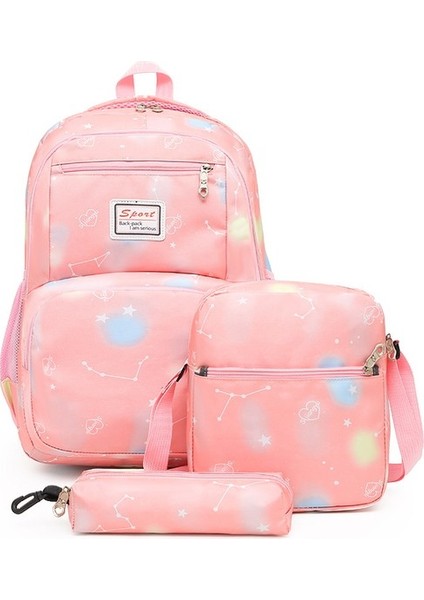 Baskılı Gündelik 3 Parçalı Sırt Çantası (Yurt Dışından)