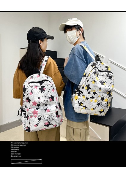 Yeni Çift Omuz Kadın Ins Kore Tarzı Büyük Kapasiteli Öğrenci Okul Çantası Çok Yönlü Moda Trendi Seyahat Çantası (Yurt Dışından) fiyatları