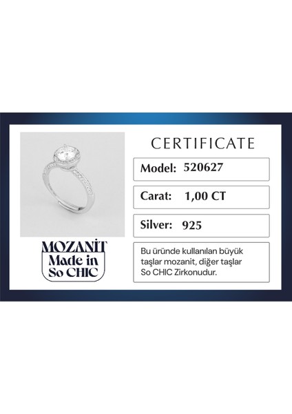 Mozanit Evreni 18 Ayar Beyaz Altın Kaplama Gümüş Ayarlanabilir Yüzük indirimleri