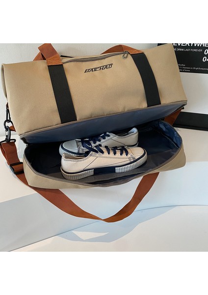 Yeni Yoga Fitness Çantası Kısa Mesafeli Iş Gezisi Büyük Kapasiteli Bagaj Depolama Çantası Su Geçirmez Bağımsız (Yurt Dışından) modelleri