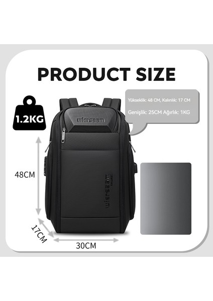 Yeni Üst Düzey Iş Sırt Çantası Erkek Su Geçirmez Sırt Çantası Büyük Kapasiteli Iş Gezisi Çok Fonksiyonlu Şifre Hırsızlık Önleyici Bilgisayar (Yurt Dışından) modelleri