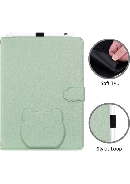Lenovo Tab P12 12.7 2023 Için Kedi Deri Kılıf (Yurt Dışından) modelleri