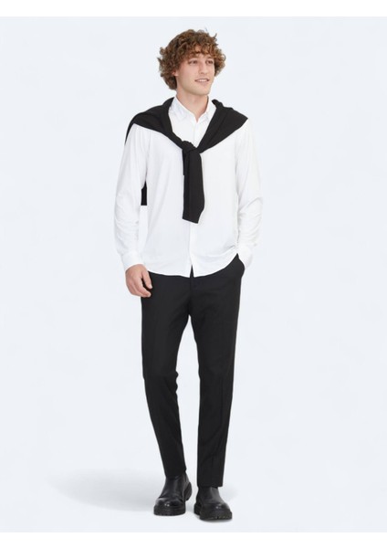 Beyaz Regular Fit Casual Gömlek modelleri