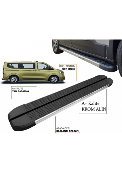 Transporter T7 Kombi Kısa Şase Yan Basamak 2025 2026 2027 Krom