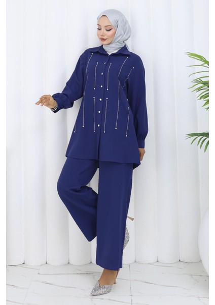 Taş Detaylı Takım Indigo 19266 modelleri