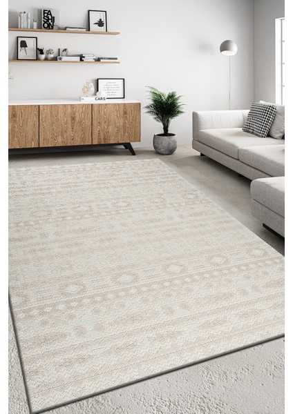 Modern Loop Sisal Halı Tüylenmez Polipropilen Dokuma Taban Koridor Oda Halısı Bej