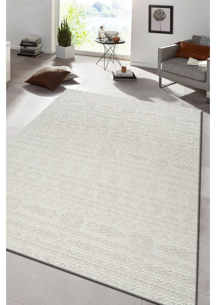 Modern Loop Sisal Halı Tüylenmez Polipropilen Dokuma Taban Koridor Oda Halısı Krem