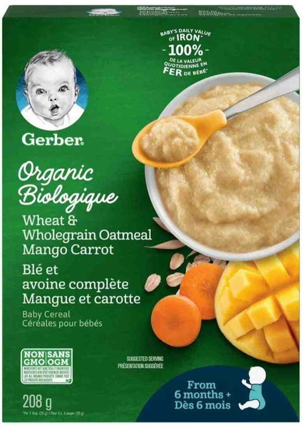 Organic-Wheat-Whole Oat Mango Carrot-Buğday Tam Yulaf Havuç ve Mangolu Kaşık Maması