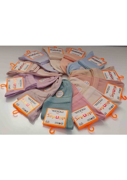 Dündar Modal Kadın Renkli Soket Çorap – 12’li Paket fiyatları