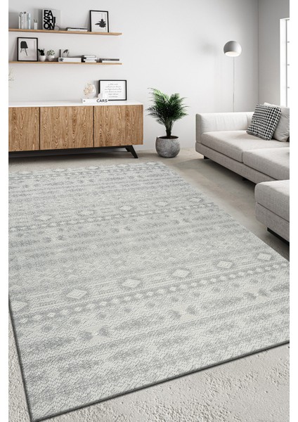 Modern Loop Sisal Halı Tüylenmez Polipropilen Dokuma Taban Koridor Oda Halısı Gri