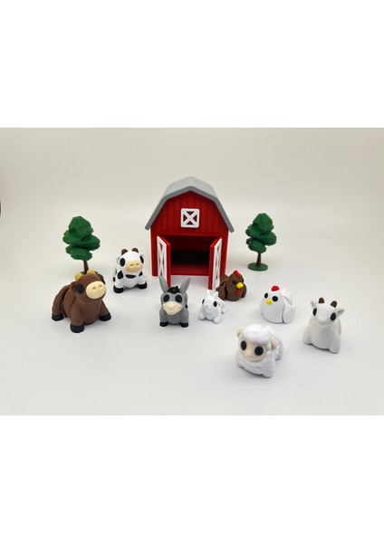 Çiftlik Hayvanları Oyuncak Seti | 8 Farklı Mini Hayvan Figür Oyuncak | Çiftlik Evi