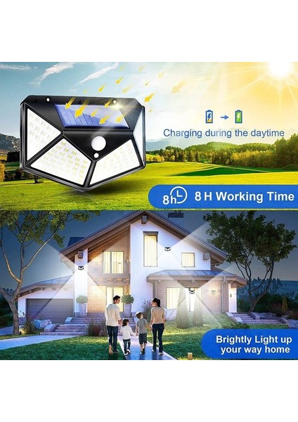 10 Adet Siyah Solar Güneş Enerjili Hareket Sensörlü 4 Taraflı Aydınlatma Lambası fiyatları