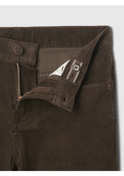 Erkek Çocuk Kahverengi Kadife Original Straight Jean Pantolon