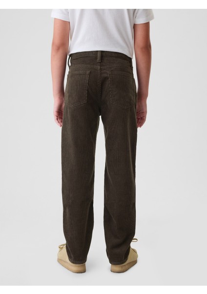 Erkek Çocuk Kahverengi Kadife Original Straight Jean Pantolon