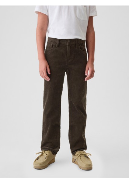 Erkek Çocuk Kahverengi Kadife Original Straight Jean Pantolon
