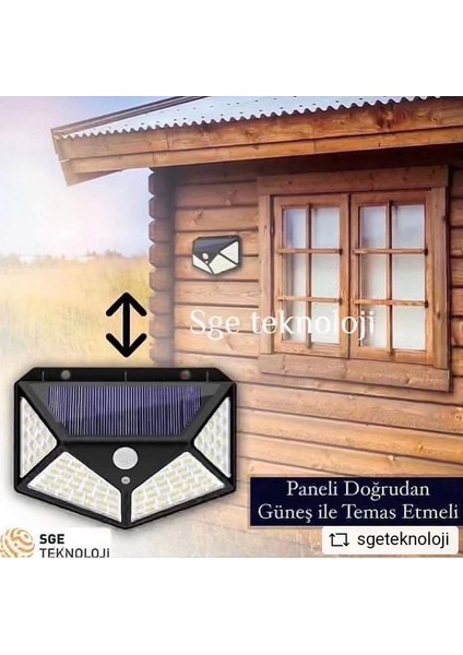 10 Adet Siyah Solar Güneş Enerjili Hareket Sensörlü 4 Taraflı Aydınlatma Lambası