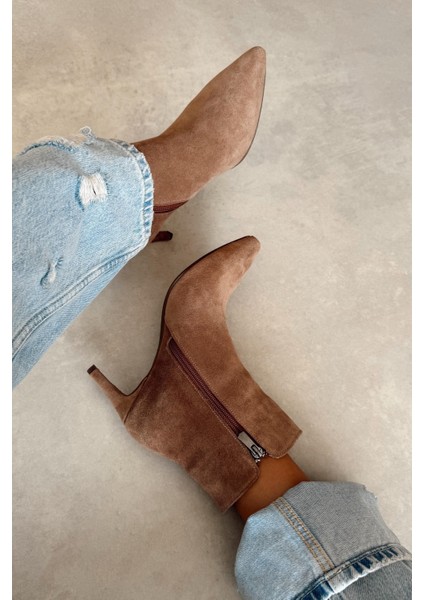 Adele Toprak Hakiki Deri Topuklu Bot indirimleri