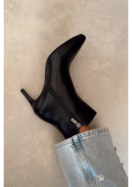 Adele Siyah Hakiki Deri Topuklu Bot fiyatları