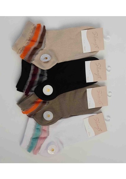 Sloggi Kadın Tül Detaylı Çorap – 4’lü Paket