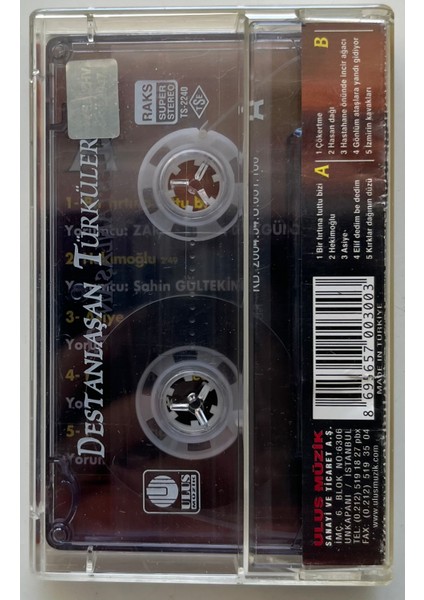 Destanlaşan Türküler Kaset (Orijnal Dönem Baskı Kaset) fiyatları