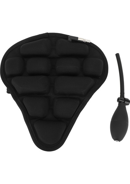 Bisiklet Şişme Koltuk Örtüsü Şok Emme Rahat Kaymaz Su Geçirmez Katlanabilir Bisiklet Koltuğu Minder Örtüsü Şişirme ile Erkekler Kadınlar Için Siyah (Yurt Dışından)