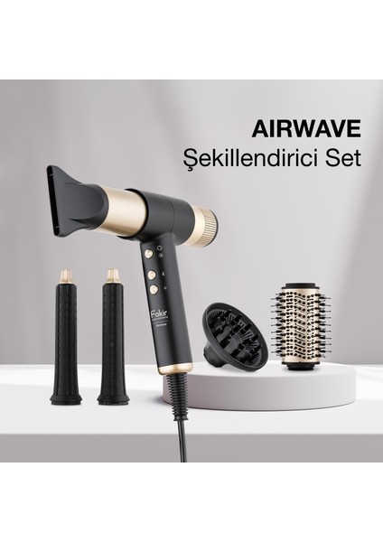 Airwave Saç Şekillendirici Set- Gold