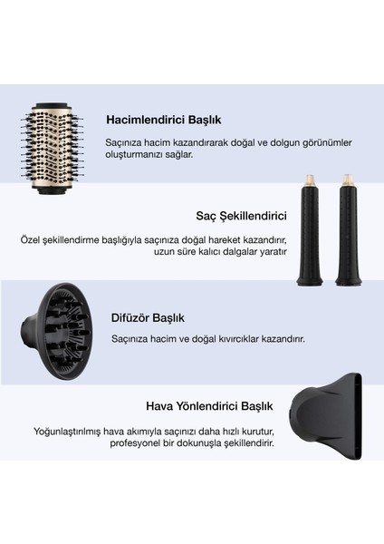 Airwave Saç Şekillendirici Set- Gold fırsatları